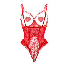 Transparent Open Crotch Uniform Styles Body Suit
