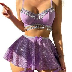 uniform suit See Through Mesh Lace Skirt