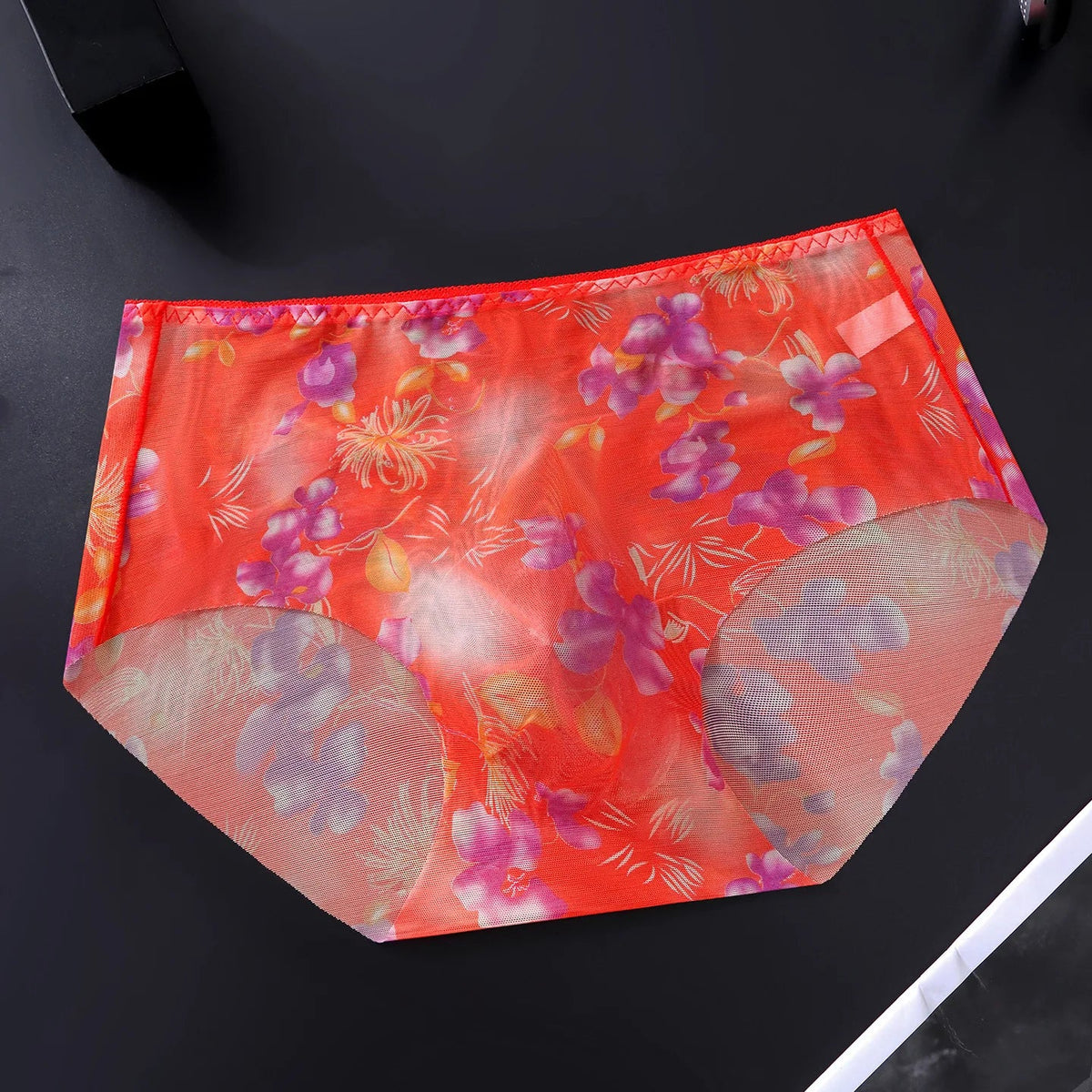 Summer Men Floral Print Cool Breathable Airy Quick Dry No Sweat No Restraint Underpants Briefs Underwear