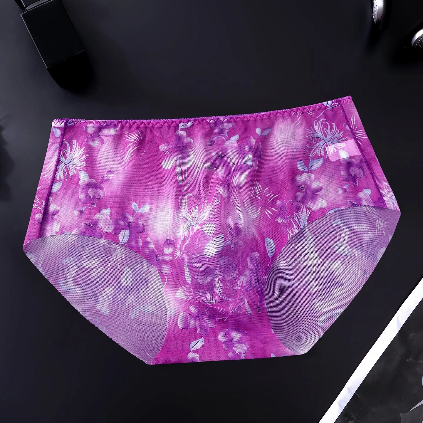 Summer Men Floral Print Cool Breathable Airy Quick Dry No Sweat No Restraint Underpants Briefs Underwear