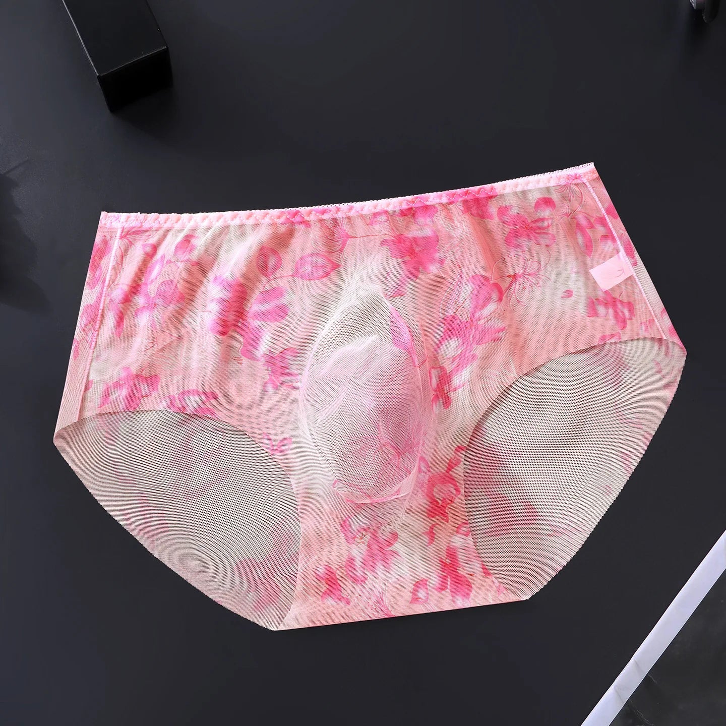 Summer Men Floral Print Cool Breathable Airy Quick Dry No Sweat No Restraint Underpants Briefs Underwear
