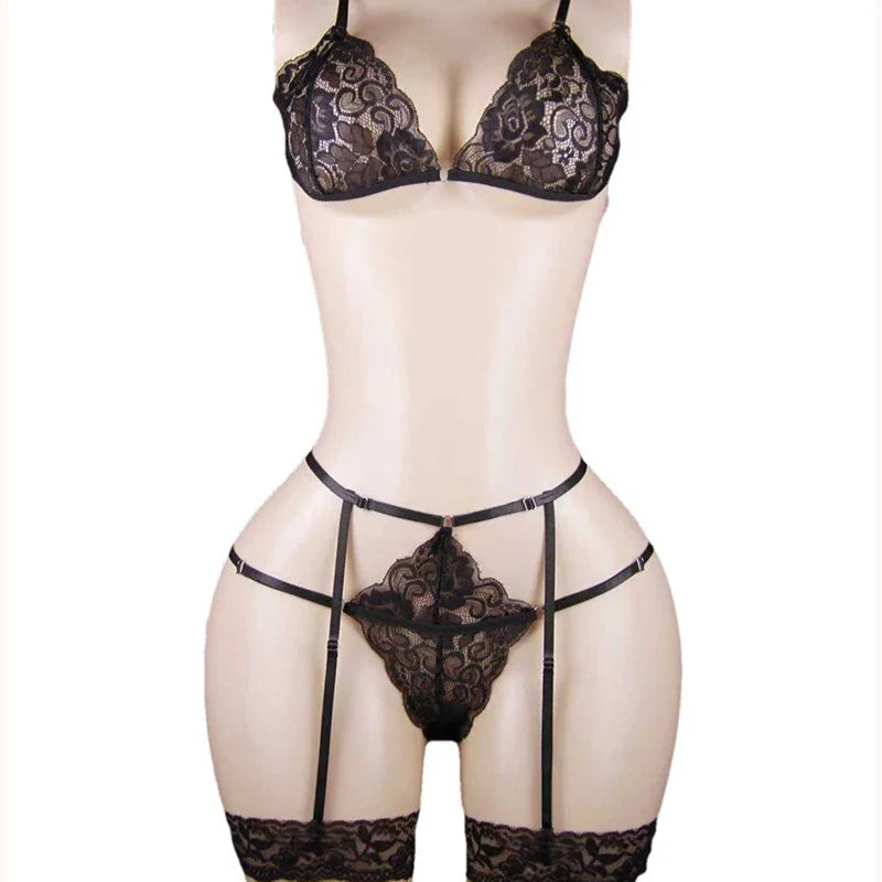 Three Point Bra Panties Lace