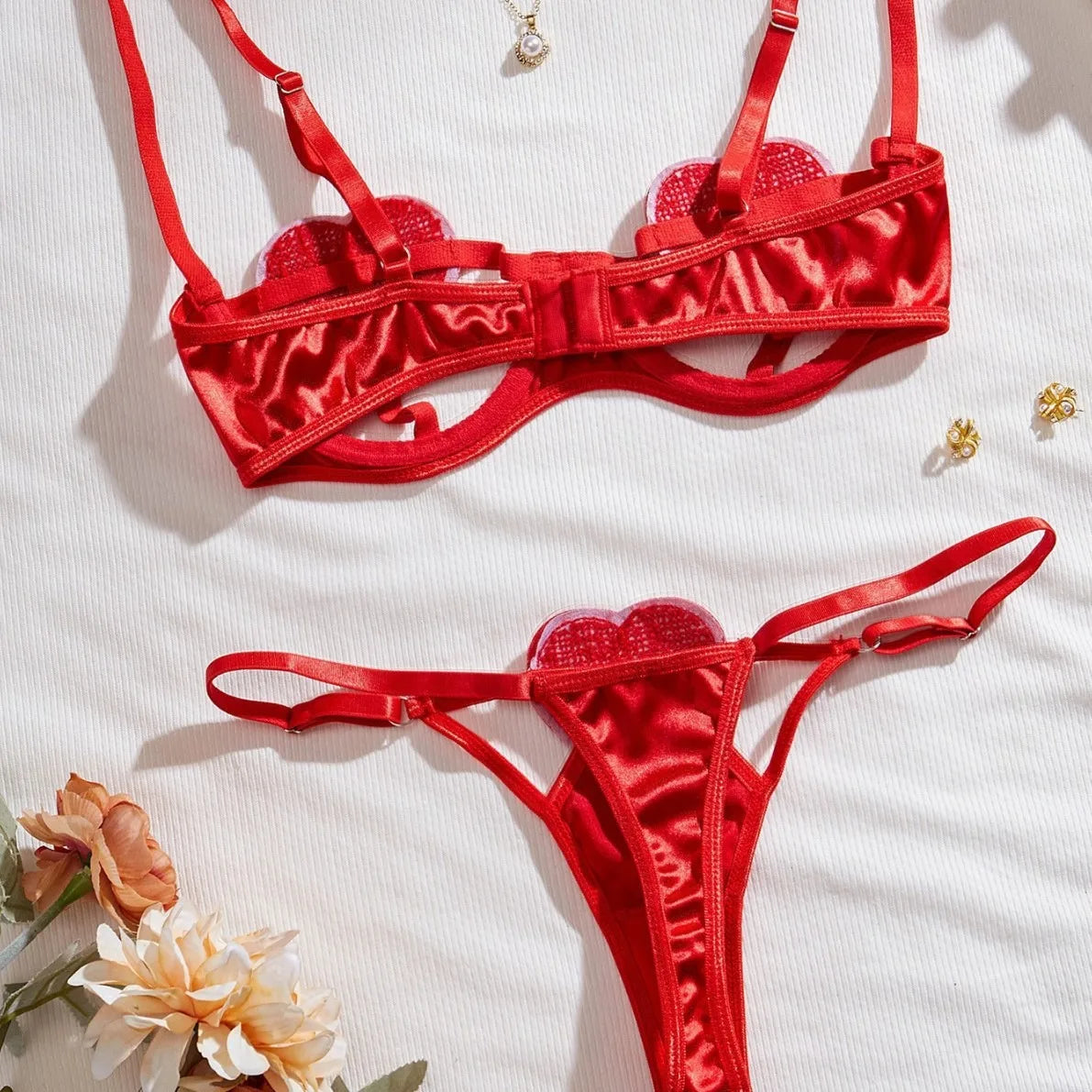 Three Points Bra Hollow Out Panties Erotic Seductive Underwearss Seductive Clothing Lingerie Set