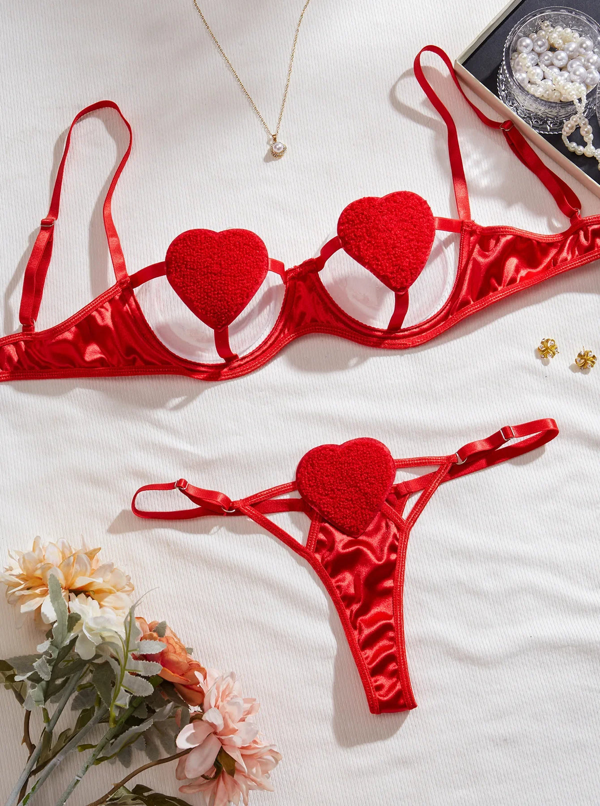 Three Points Bra Hollow Out Panties Erotic Seductive Underwearss Seductive Clothing Lingerie Set