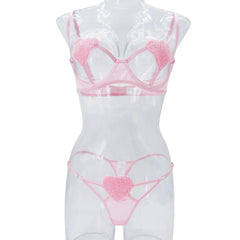 Three Points Bra Hollow Out Panties Erotic Seductive Underwearss Seductive Clothing Lingerie Set