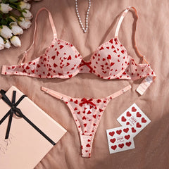 Western Black Heart Mesh See Through Pure Bras Erotic Seductive Valentine Day Underwears Lingerie Set