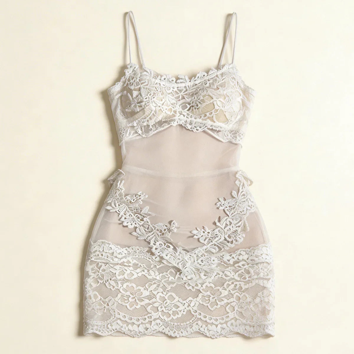 Western Cross Border Lace Sling Hip Wrapping French Style Nightgown Pure Desire Seductive Erotic Lingerie Nightwear Set