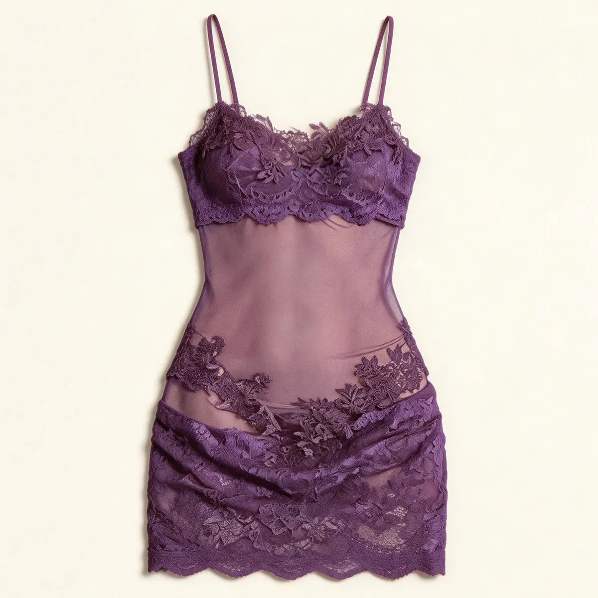 Western Cross Border Lace Sling Hip Wrapping French Style Nightgown Pure Desire Seductive Erotic Lingerie Nightwear Set
