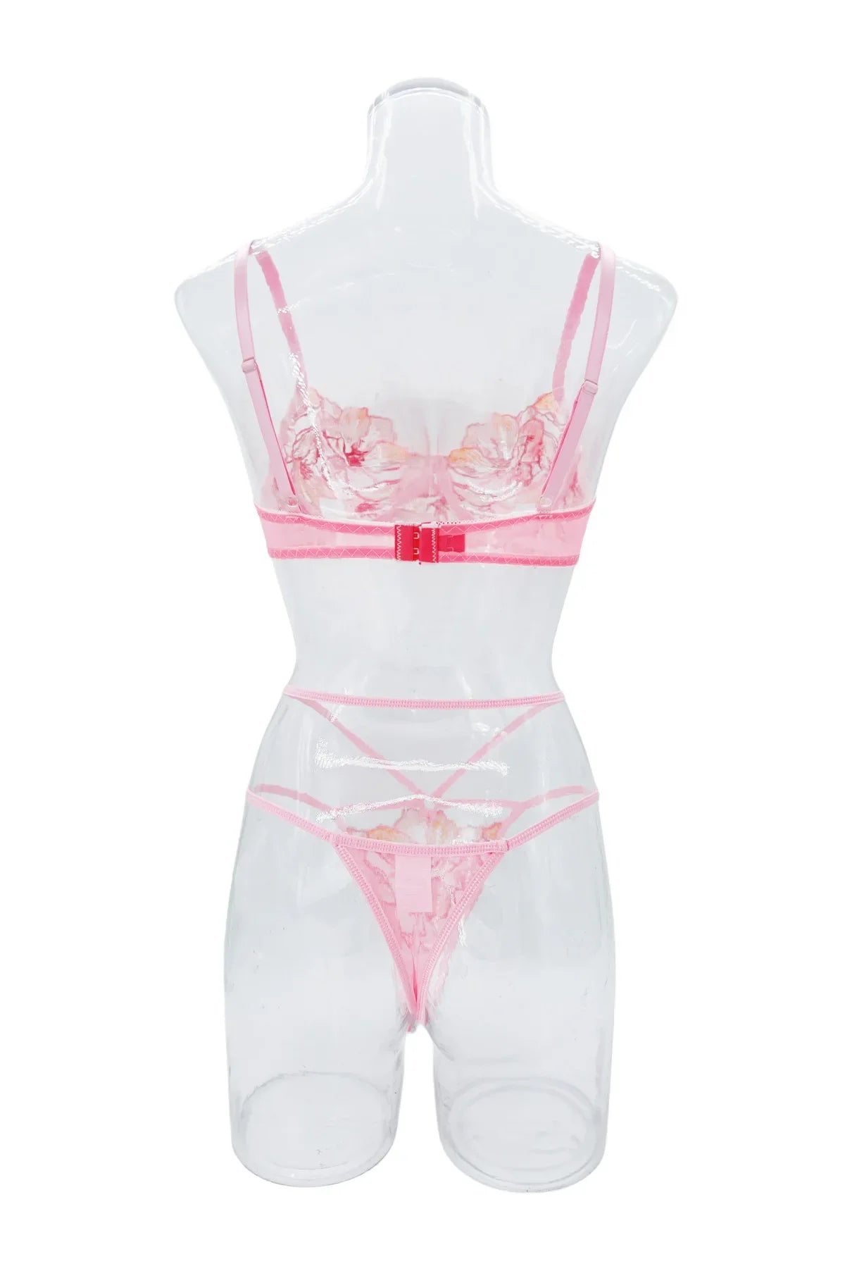 Western Embroidery Lace Multicolor See Through Sling Bras Erotic Seductive Underwears Clothing Lingerie Set