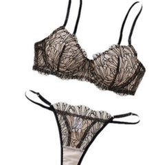 Western Embroidery Thin Bras Erotic Seductive Underwearss Seductive Clothings Lingerie Set
