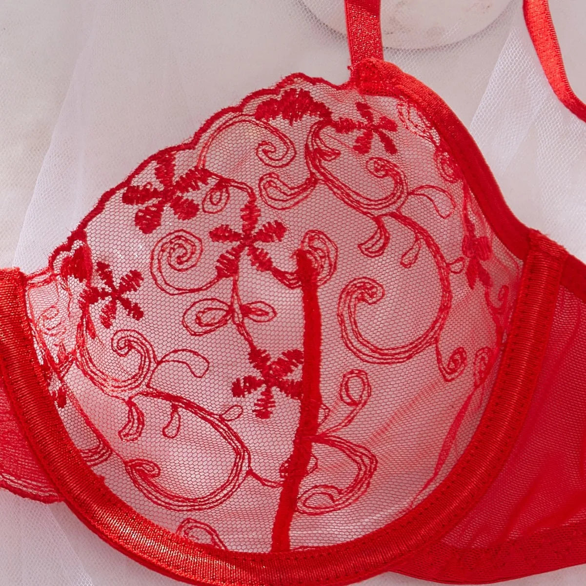 Western Floral Embroidery Adjustable Bra Thongs Erotic Seductive Underwears Seductive Lingerie Set