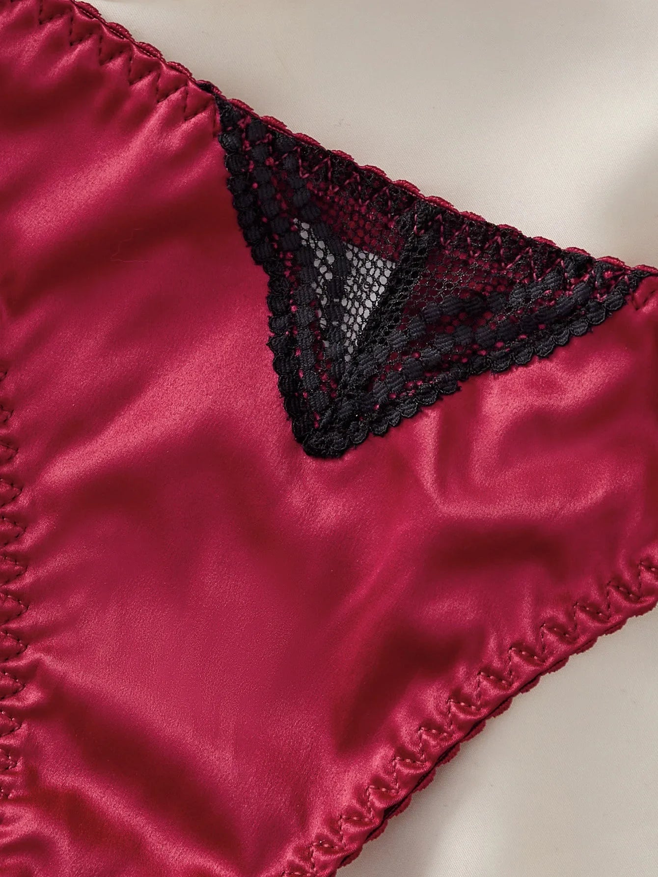 Western Lace Satin Splicing Ultra Thin Underwire Push Up Bra