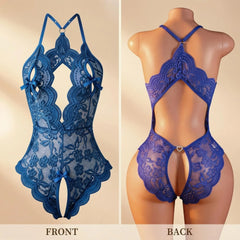 Western Lace Plus Size Open Crotch See Through Crotchless