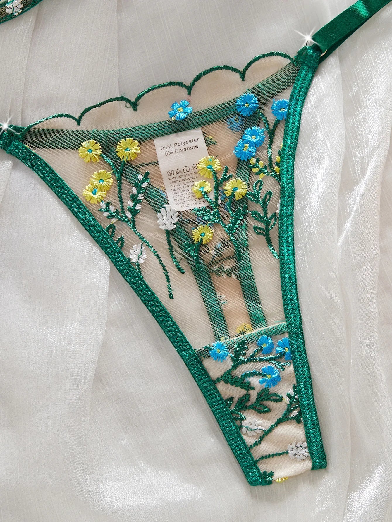 Western Mesh Floral Embroidery Pure Bra Pantys Erotic Seductive Underwearss Clothings Seduct Lingerie Set