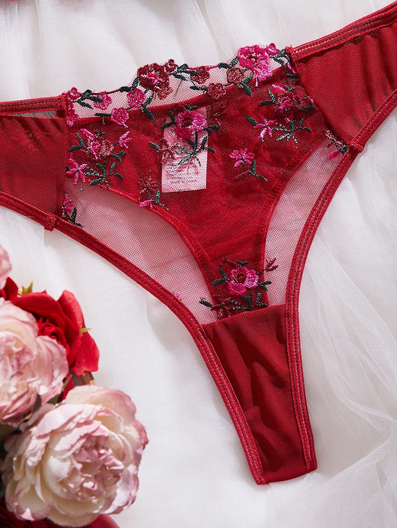 Western Mesh Floral Embroidery Pure See Through Bra Briefsss Black Gorgeous Exquisite Charming Lingerie Set