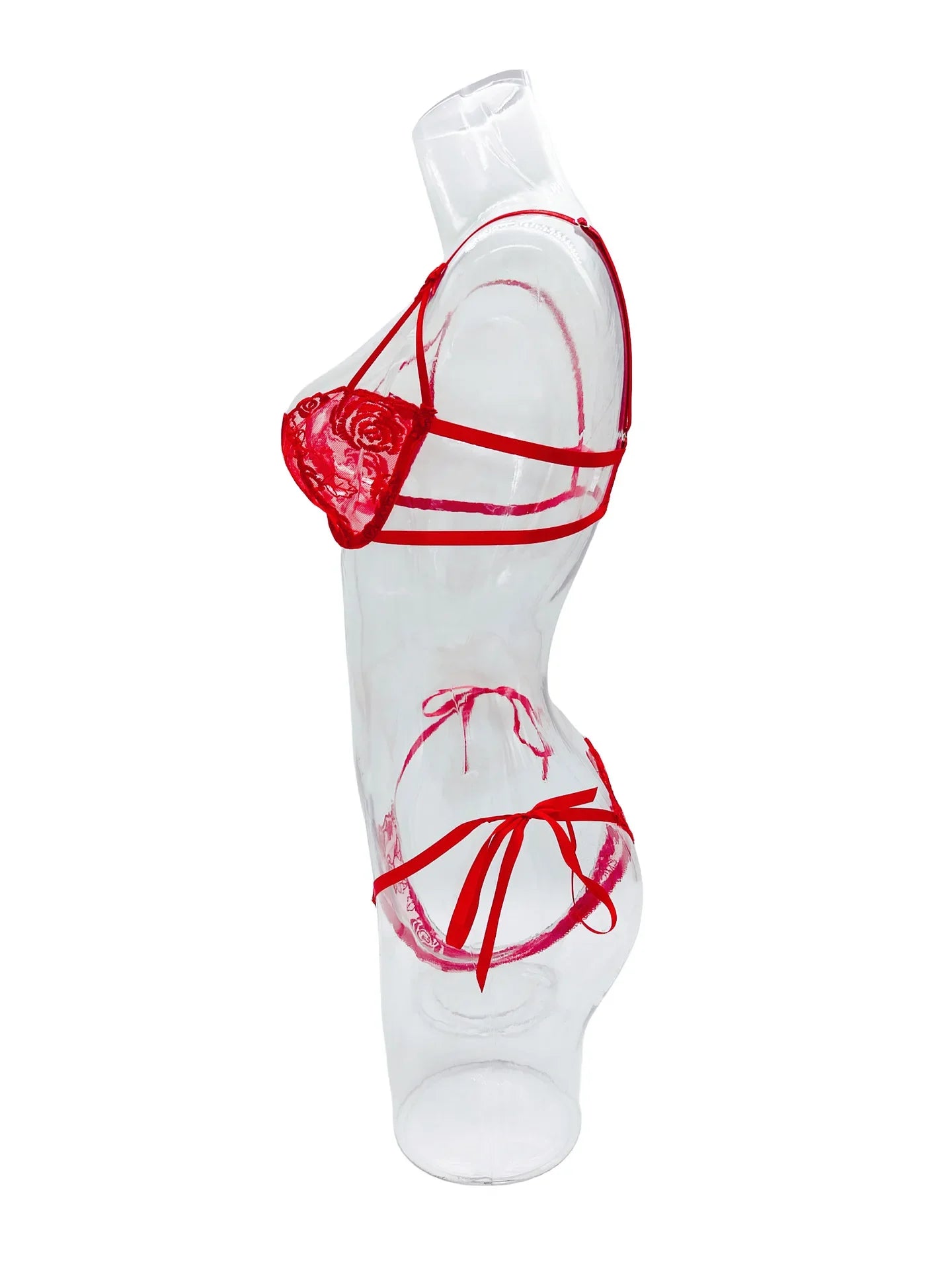 Western Mesh See Through Bra Thong Pure Romantic Erotic Seductive Underwear Clothings Lingerie Set Costume