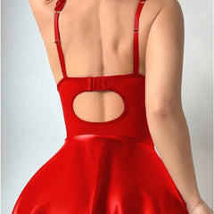 Western Patent Leather Sling Hollow Out Bodycon Skirt