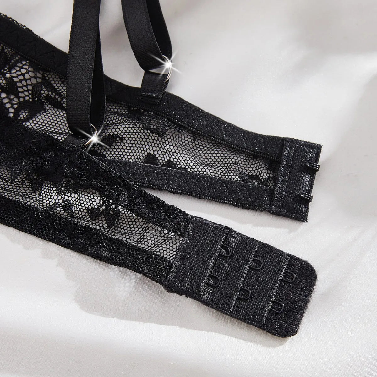 Western Quarter Cup Bra Lace Crotchless Open Panty See Through Erotic Suits