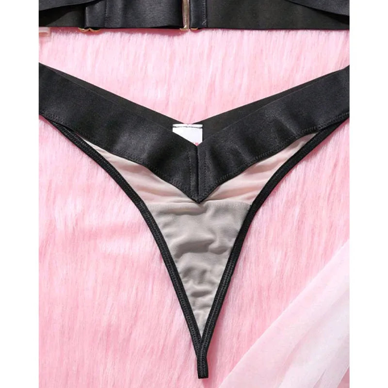 Western Criss Cross See Through Mesh Splicing Webbing Bra
