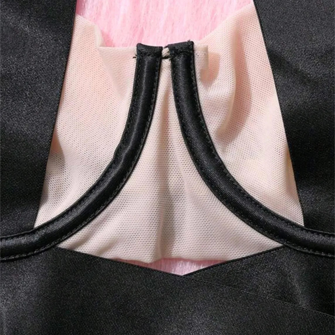Western Criss Cross See Through Mesh Splicing Webbing Bra