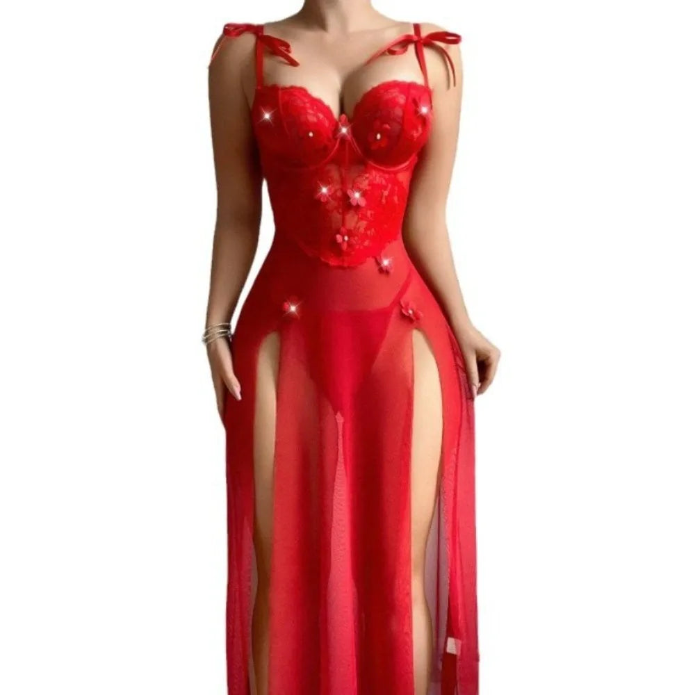 Western Long Skirt Dress Nightgown Nightdress Clothing Garment Underwear Maxi Dress Lingerie Gown