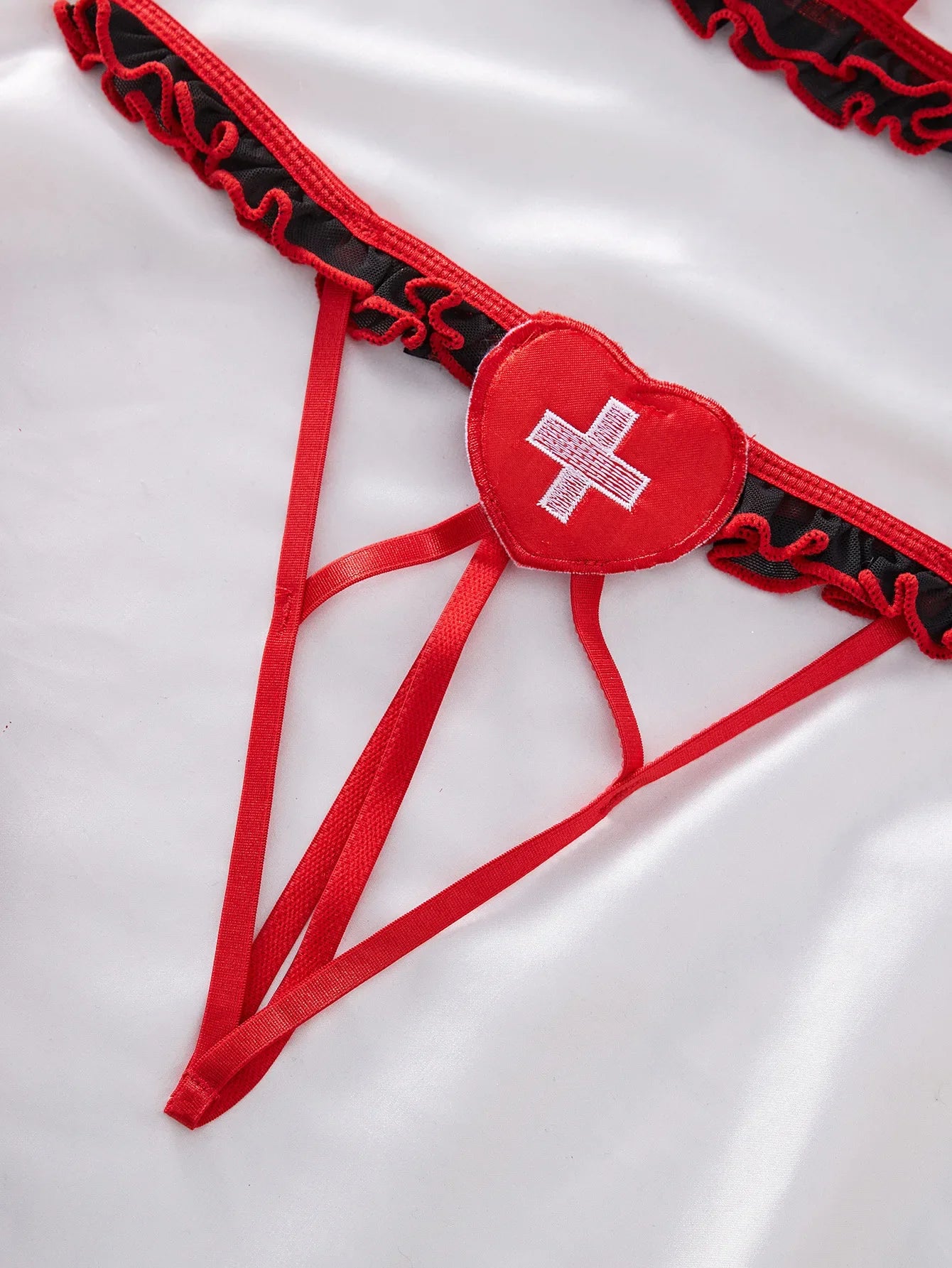 Western Nurse Role Play Uniforms Erotic Seductive Flirting Bra Panties Lingerie Set