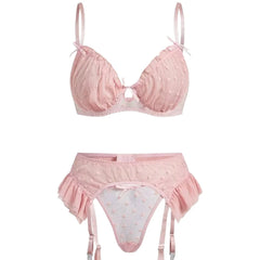 Western Pink Heart Mesh Lace