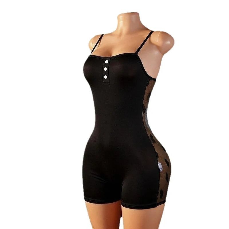 Western Spice Girl Style Slim Fit Slimming Jumpsuit Shorts