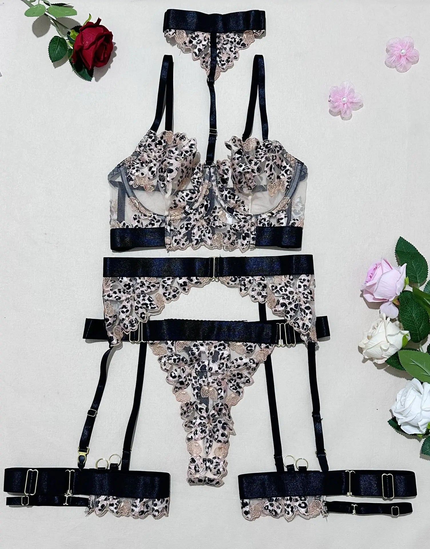 Westerns Halter Leopard Bra Belt