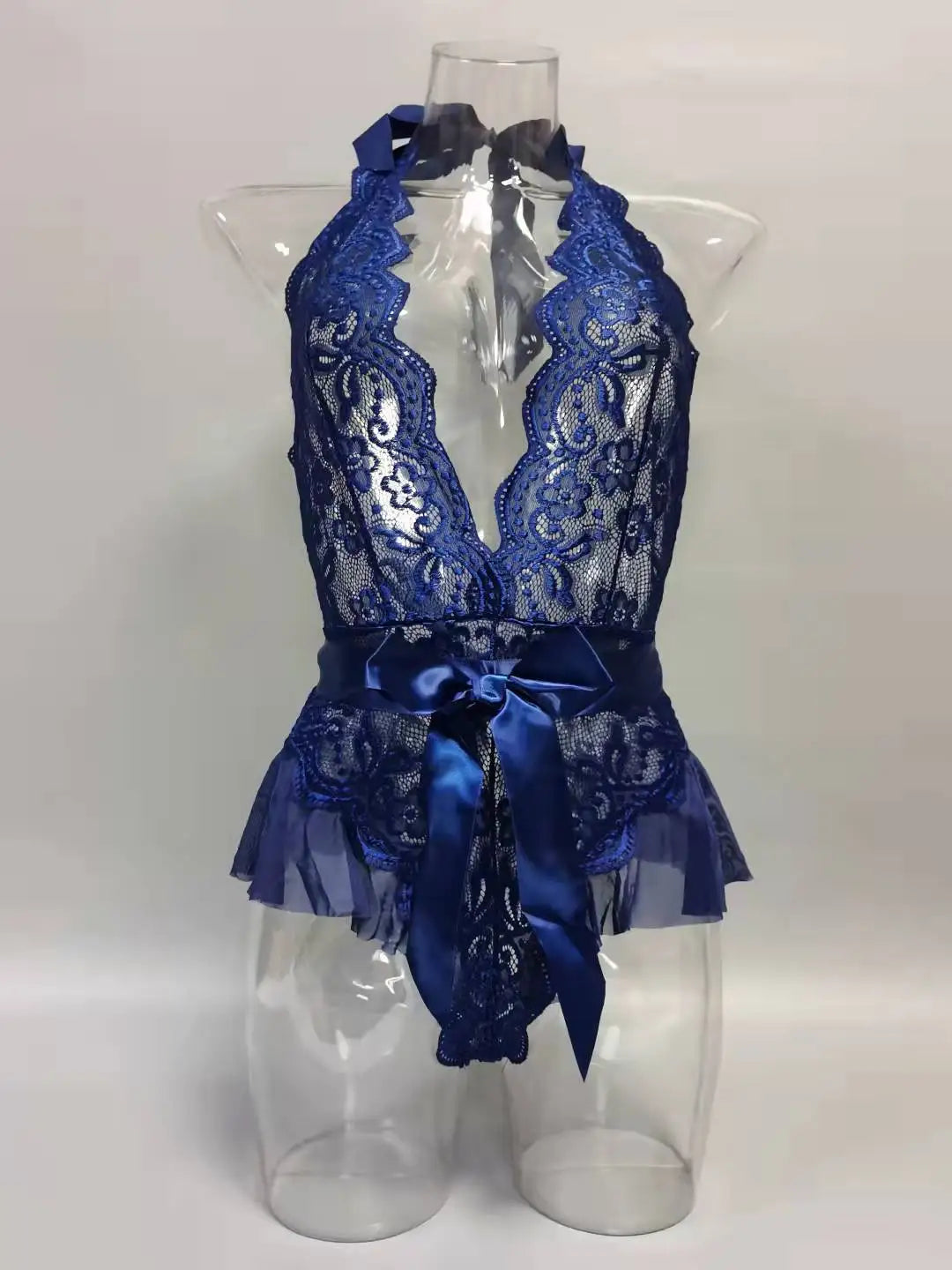 Westerns Lace Trim Strappy Seductive See Through Body Suits