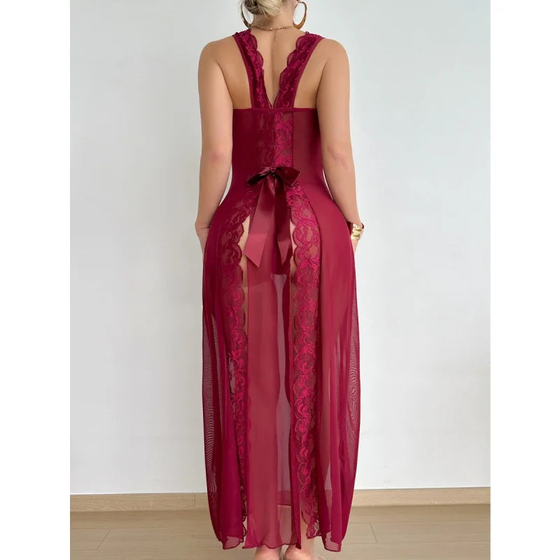 Wine Red Western EU Size Lace