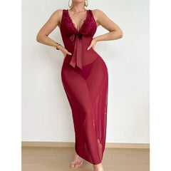 Wine Red Western EU Size Lace