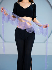 Belly Dance Performance Belt Stones Fringe Hip Scarf Adult Oriental Dance Practice Accessories Waist Belt Belly Dance