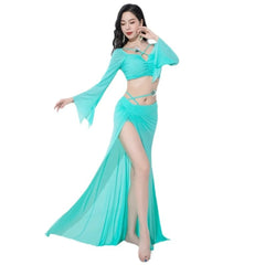 Belly Dance Practice Wear Gentle Style Long Sleeve Design Training Comfortable Outfit