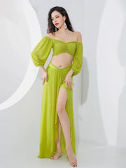 French Palace Style Belly Dance Set Oriental Dance Stage Wear Comfortable Practice Outfit