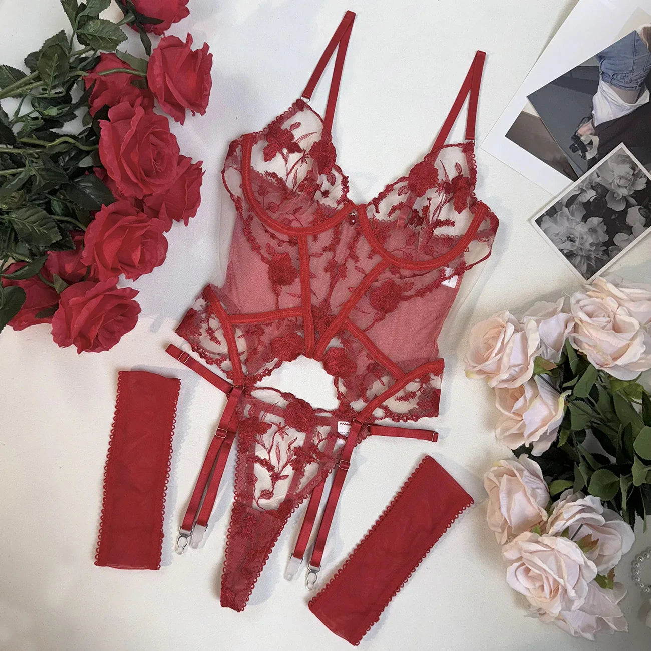 Lingerie Sets Sparkling Bra Charming Jewel Boudoir Underwear Burning Kits Perspective Bra Sets