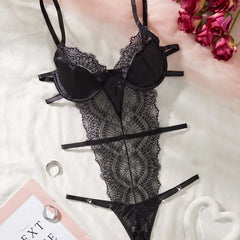 Womens Erotic Western Style Lace Hollow Out Sensual See Through Adjustable Strap Alluring Charming Premium Erotic