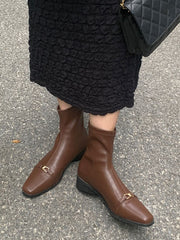 Split-Joint Square-Toe Boots
