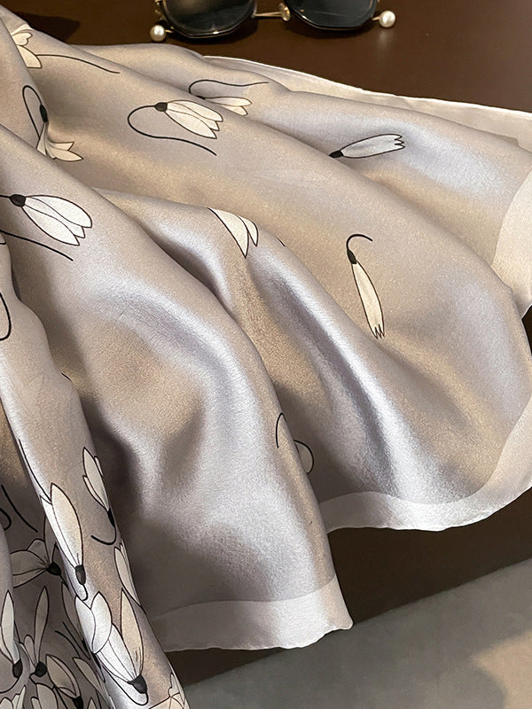 Flower Print Keep Warm Sun Protection Scarf