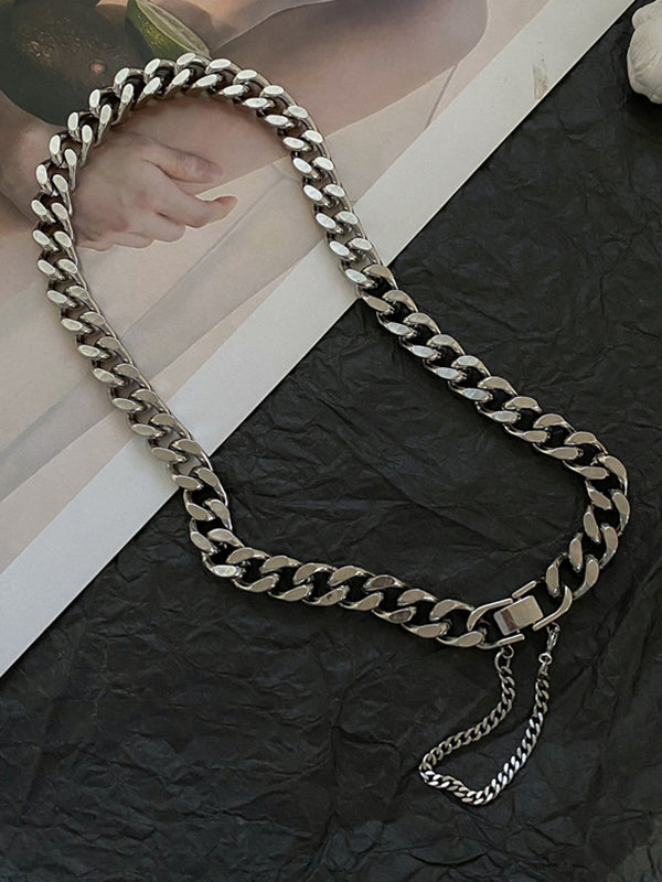 Stylish Selection Two Pieces Chains Bracelet Accessories + Necklaces Accessories
