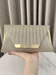Chains Geometric Pleated Shiny Mini Bags Evening Bags & Clutches Crossbody Bags