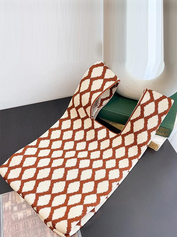 Rhombus Woven Handbag Bags Accessories