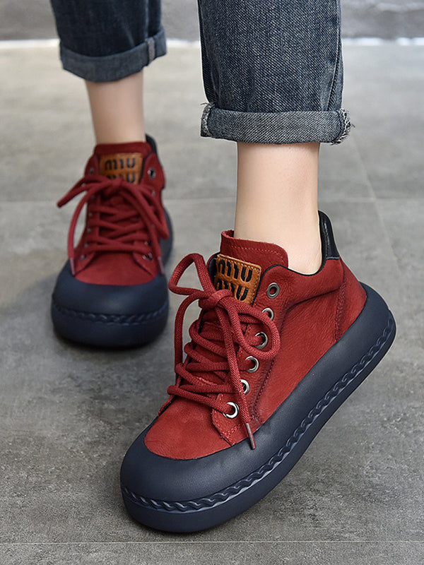 Round-Toe Tied Shoes Booties