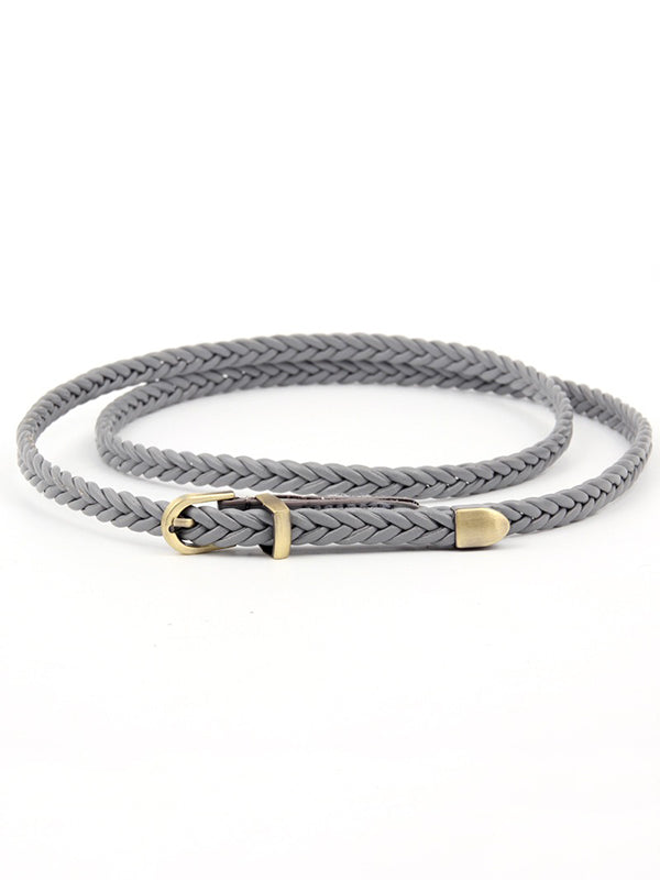 Urban Simple 13 Colors PU Weave Belt