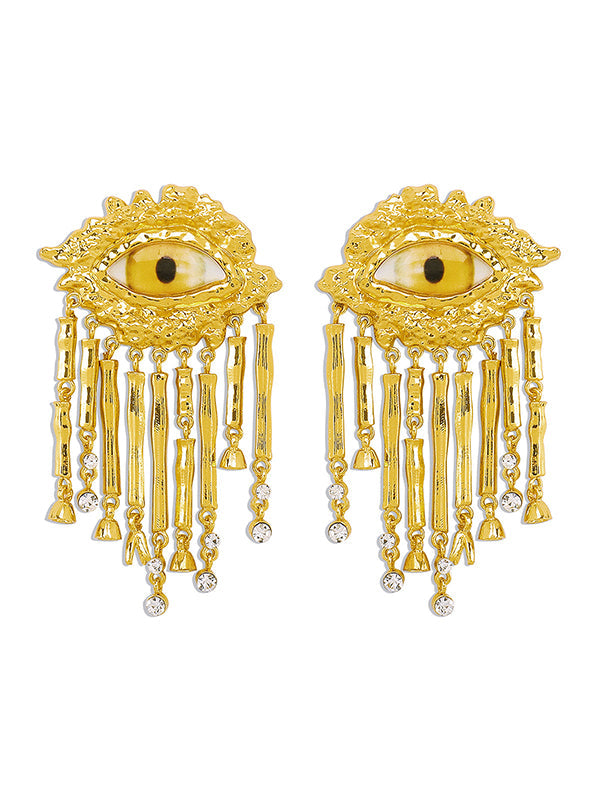 Eye Shape Geometric Tasseled Earrings Accessories Drop Earrings