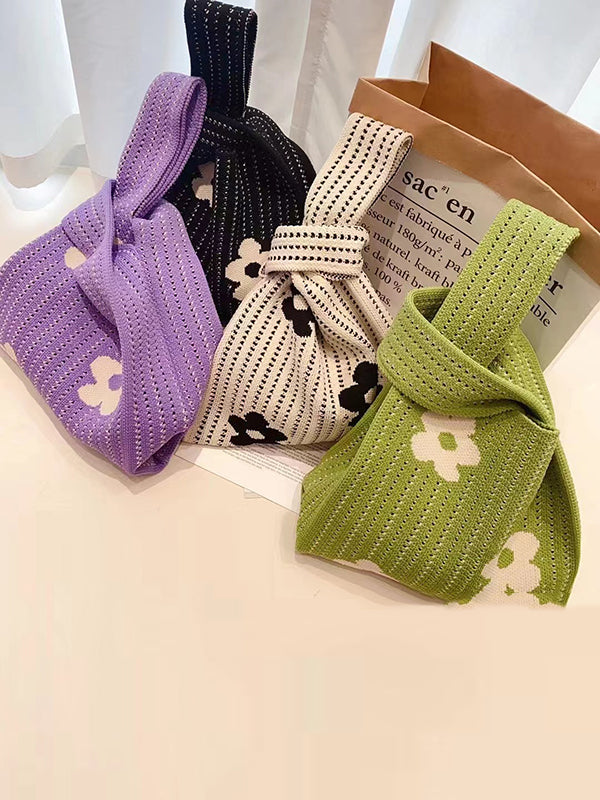 Floral Printed Hollow Handbags Bags Accessories