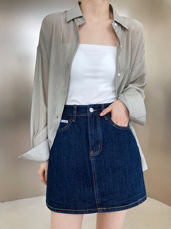 Simple Casual Solid Color Spaghetti-Neck Vest Top