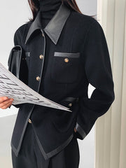 Loose Split-Joint Lapel Collar Jackets