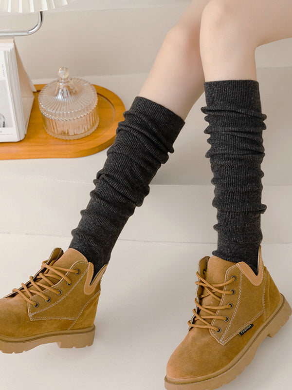 Casual Keep Warm Solid Color Leg Warmers Accessories