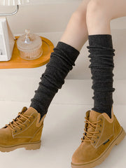 Casual Keep Warm Solid Color Leg Warmers Accessories